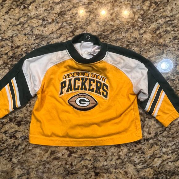 Green Bay Packers Size 6-9 Months Baby Toddler Shirt, Long Sleeve Team NFL - Picture 2 of 11